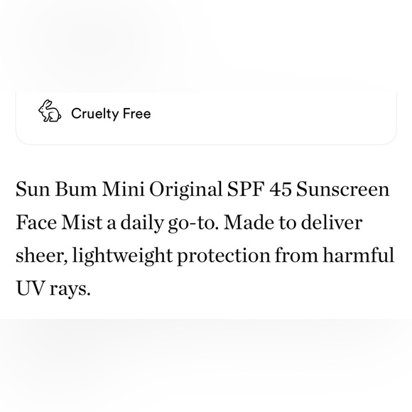 $5❤️‍🔥 Sun Bum Original SPF45 Face Mist Mini ☀️ NEW - Picture 3 of 5